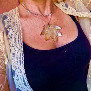 Gold Plated Leaf Pendant